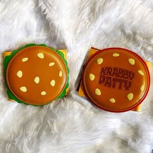 NIB Krabby Patty Wallet Faux Leather Funny Cute SpongeBob 2-4 Day Deliver Bifold